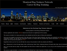 Tablet Screenshot of montrealdogtrainersnetwork.com